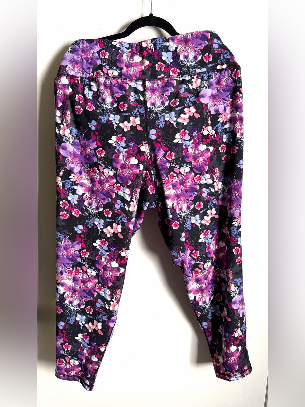 Purple & Pink Floral Print Active Leggings 22/24